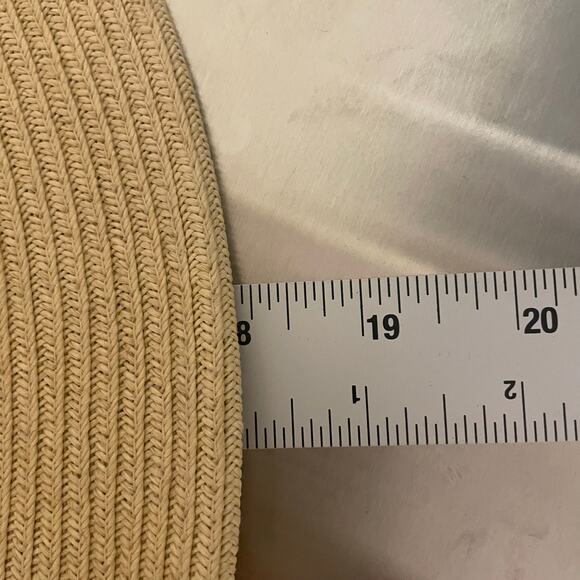 Cappelli Straworld, Inc. wide brim floppy hat with black ribbon 18" across - Picture 5 of 5